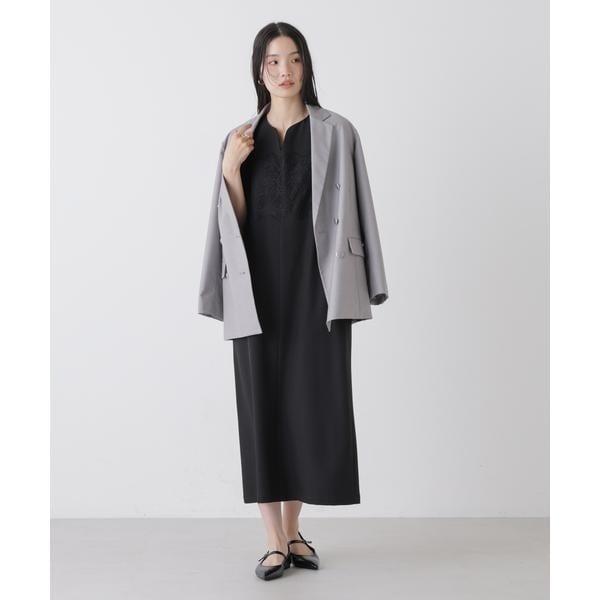 ナノユニバース（NANO universe）/レース切り替えノースリーブワンピース