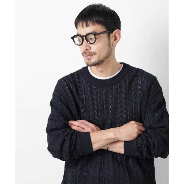 ナノユニバース（NANO universe）/「ASSEMBLANC」コードヤーンシアーケーブルニット_10