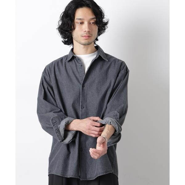 ナノユニバース（NANO universe）/「OtoNANO」大人のワイドシャツ デニムシャツ 長袖_2