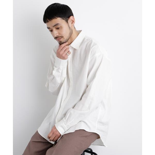 ナノユニバース（NANO universe）/「FRENCH LINEN」リネンコットンレギュラーシャツ_1