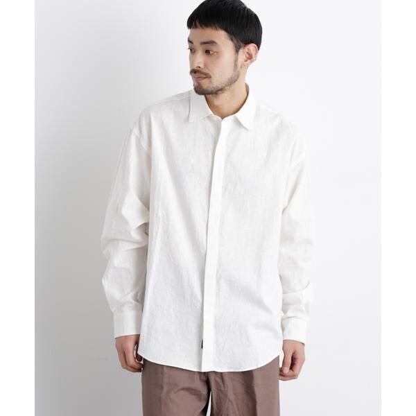 ナノユニバース（NANO universe）/「FRENCH LINEN」リネンコットンレギュラーシャツ_4