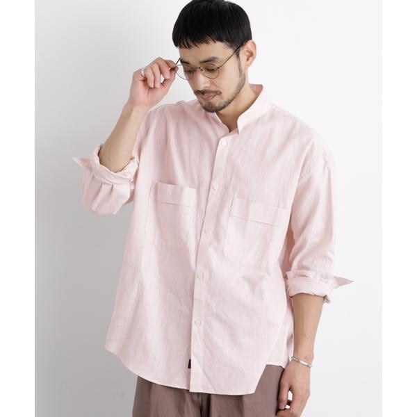 ナノユニバース（NANO universe）/「FRENCH LINEN」リネンコットンスタンドシャツ_2