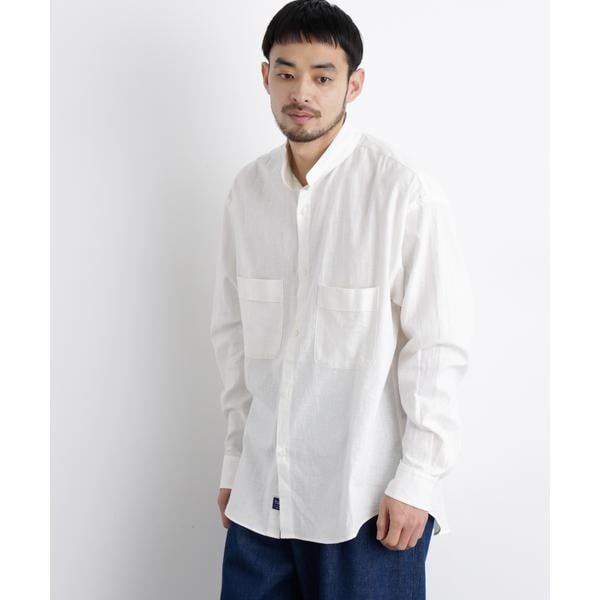 ナノユニバース（NANO universe）/「FRENCH LINEN」リネンコットンスタンドシャツ_5