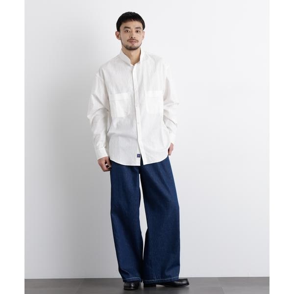 ナノユニバース（NANO universe）/「FRENCH LINEN」リネンコットンスタンドシャツ_7