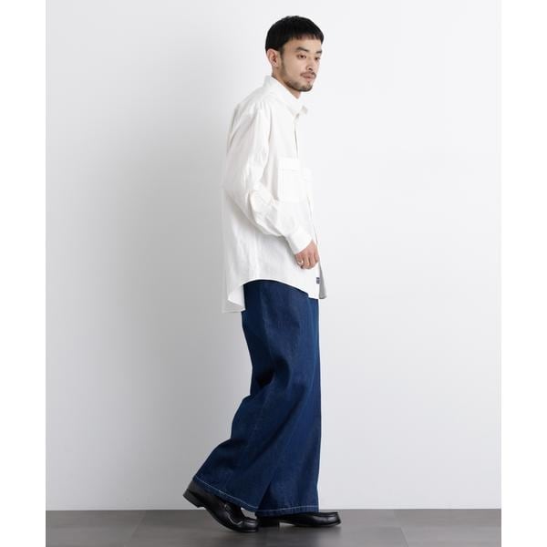 ナノユニバース（NANO universe）/「FRENCH LINEN」リネンコットンスタンドシャツ_9