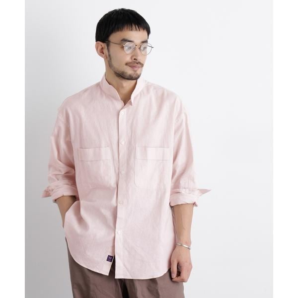ナノユニバース（NANO universe）/「FRENCH LINEN」リネンコットンスタンドシャツ_11