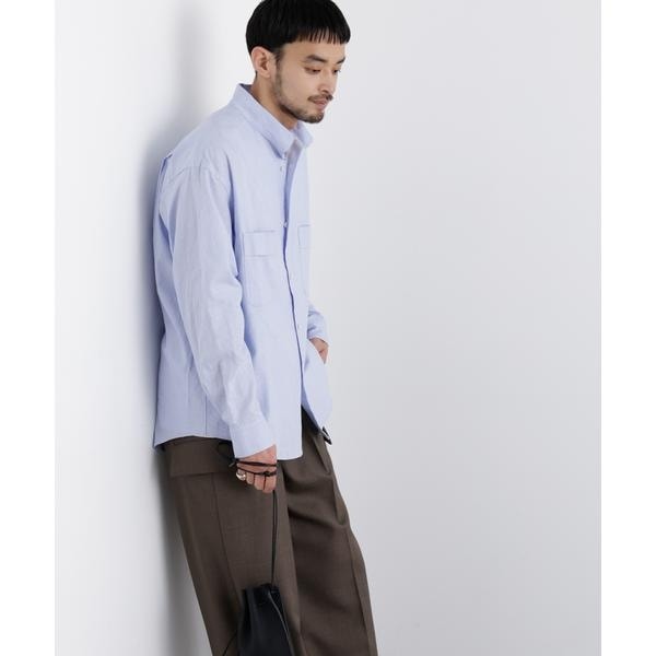 ナノユニバース（NANO universe）/「FRENCH LINEN」リネンコットンスタンドシャツ_17