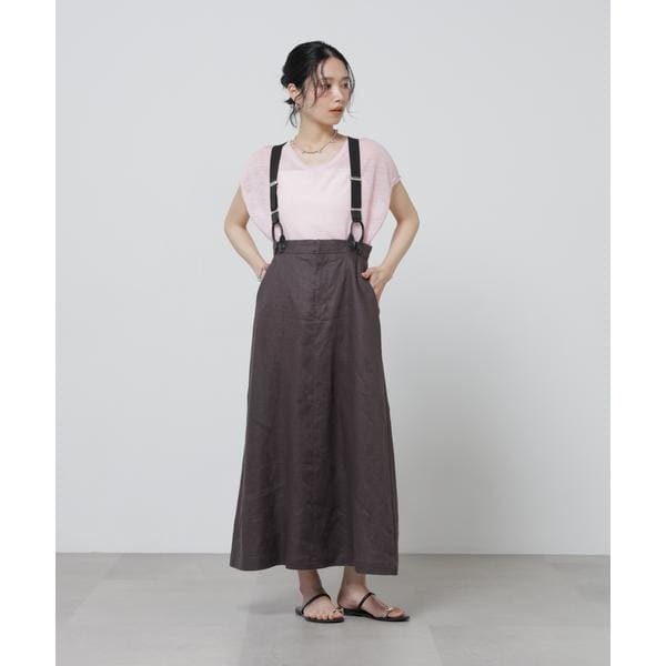 ナノユニバース（NANO universe）/European Flax サスペンダー付きスカート(セットアップ可)