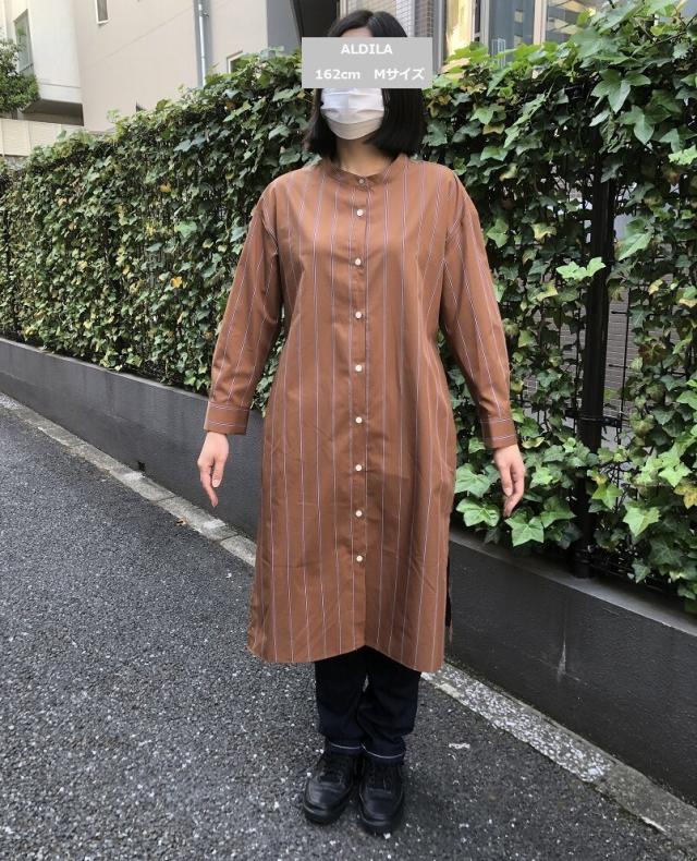 アル・ディ・ラ/ストライプロングシャツチュニックAW_15