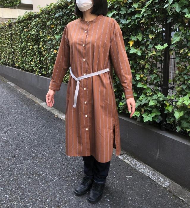 アル・ディ・ラ/ストライプロングシャツチュニックAW_6