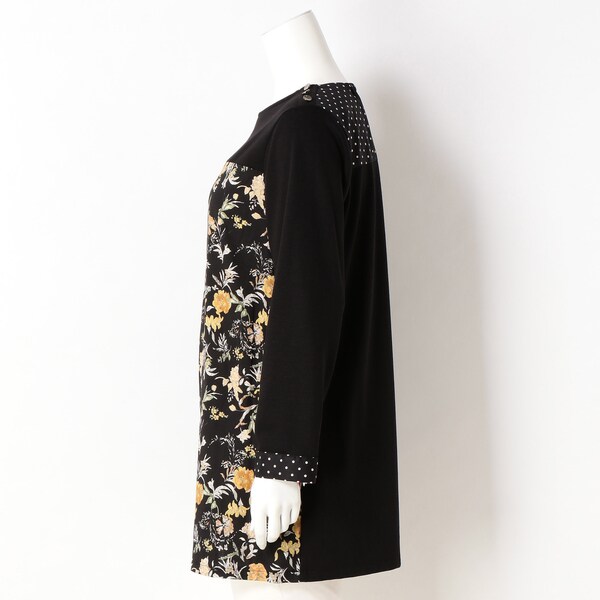アル・ディ・ラ/ドットｘフラワーコンビ チュニック アル・ディ・ラ/ドットxフラワーコンビ チュニック