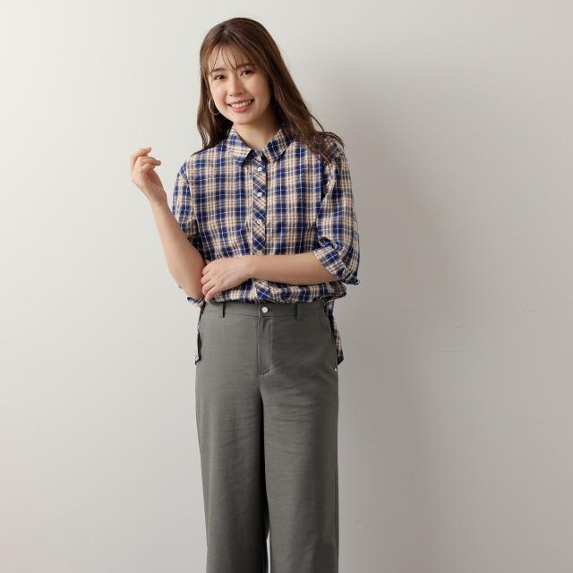 アル・ディ・ラ（AL DI LA）/【麻混】キレイめワイドパンツの通販はau