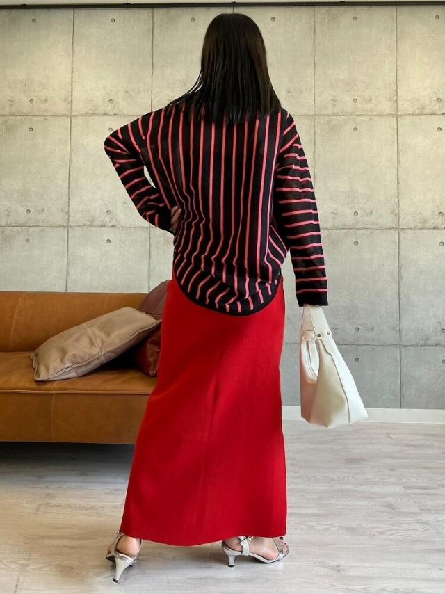 アル・ディ・ラ（AL DI LA）/ストライプシアーニット アル・ディ・ラ（AL DI LA）/ストライプシアーニットの通販はau PAY