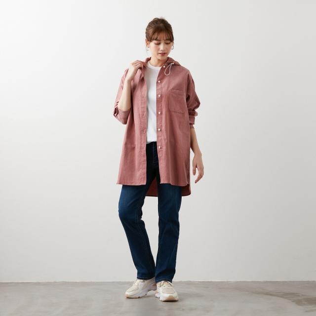 アル・ディ・ラ（AL DI LA）/フード付きコーデュロイシャツ アル・ディ・ラ（AL DI LA）/フード付きコーデュロイシャツの通販はau