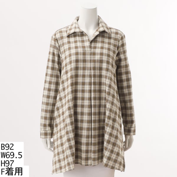 アル・ディ・ラ（AL DI LA）/スキッパーチェックブラウス