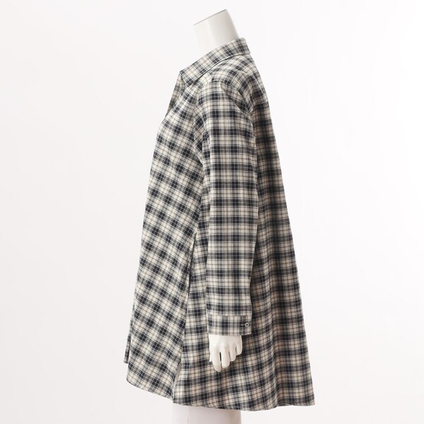 アル・ディ・ラ（AL DI LA）/スキッパーチェックブラウス アル・ディ・ラ（AL DI LA）/スキッパーチェックブラウスの通販はau