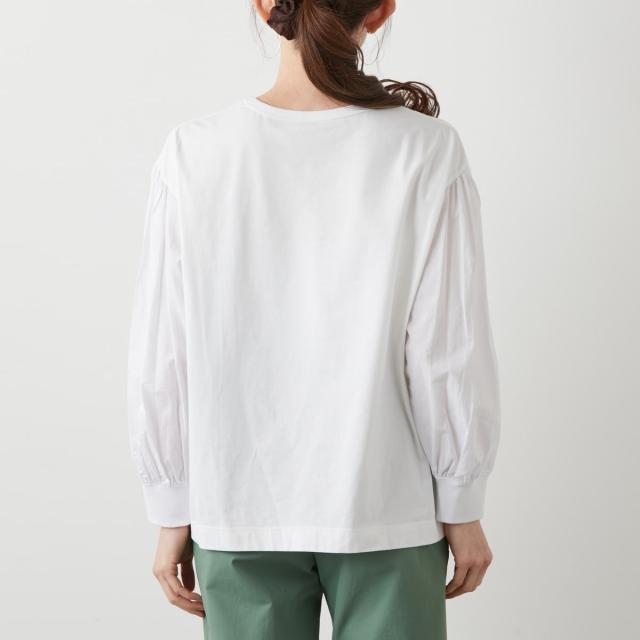 アル・ディ・ラ（AL DI LA）/[ 洗える ]シルケットベア天竺切替ブラウス アル・ディ・ラ（AL DI LA）/[ 洗える ]シルケットベア天竺切替