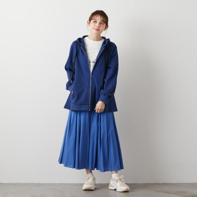 アル・ディ・ラ（AL DI LA）/前ファスナーフレアーパーカー アル・ディ・ラ（AL DI LA）/前ファスナーフレアーパーカー