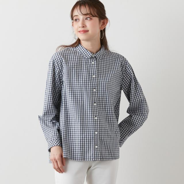 アル・ディ・ラ（AL DI LA）/[ 洗える ] チェック柄ブラウス