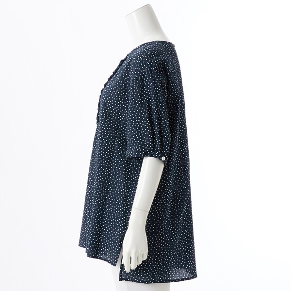 アル・ディ・ラ（AL DI LA）/[ 洗える ] エンボスドットブラウス