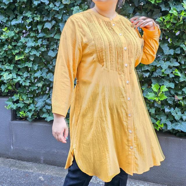 アル・ディ・ラ（AL DI LA）/［洗える］ロングピンタックチュニック アル・ディ・ラ（AL DI LA）/［洗える］ロングピンタックチュニック