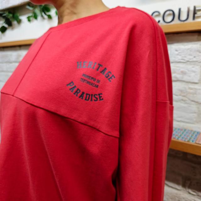 アル・ディ・ラ（AL DI LA）/[ 洗える ] 　”PARADICE”ロゴトレーナー