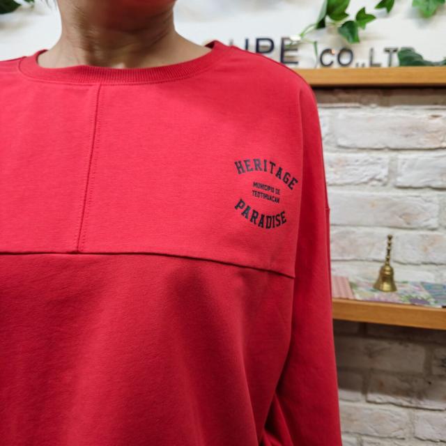 アル・ディ・ラ（AL DI LA）/[ 洗える ] 　”PARADICE”ロゴトレーナー