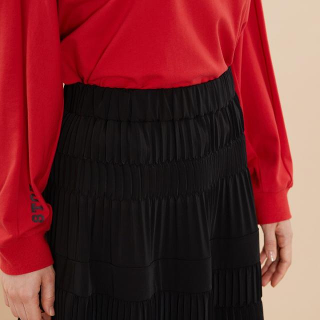 アル・ディ・ラ（AL DI LA）/［洗える］ティアードプリーツスカート