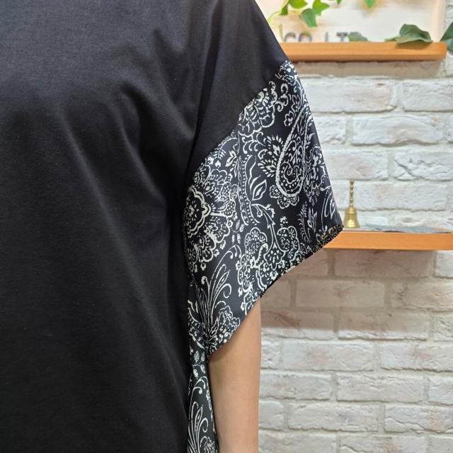 アル・ディ・ラ（AL DI LA）/[ 洗える ] ゆったりシルエット切り替え柄