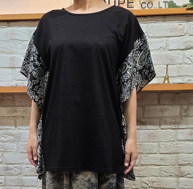 アル・ディ・ラ（AL DI LA）/[ 洗える ] ゆったりシルエット切り替え柄