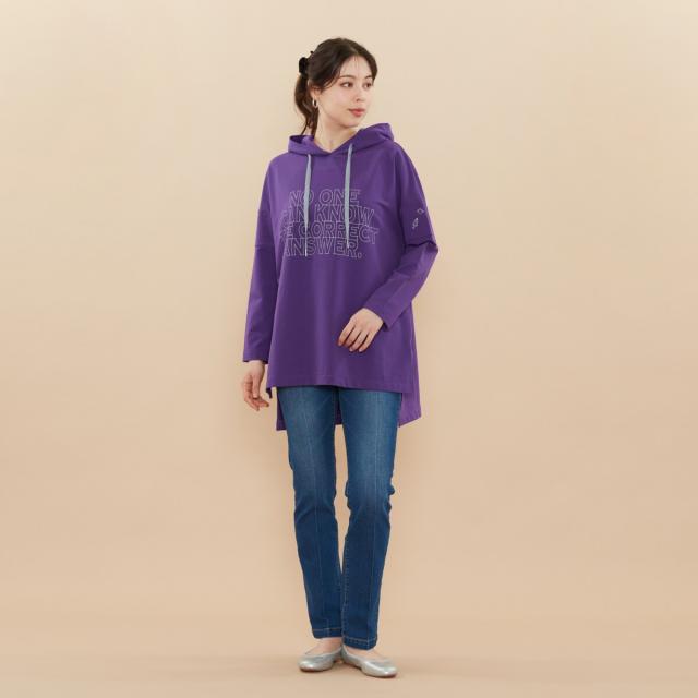 アル・ディ・ラ（AL DI LA）/ロゴ入り裏毛チュニック