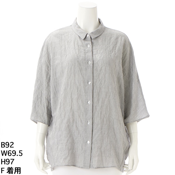 アル・ディ・ラ（AL DI LA）/[洗える]シャーリングストライプ ドルマン