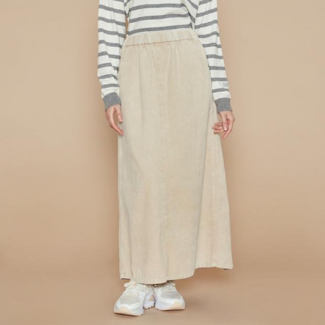 アル・ディ・ラ（AL DI LA）/【洗える】アシッド加工コーデュロイスカート