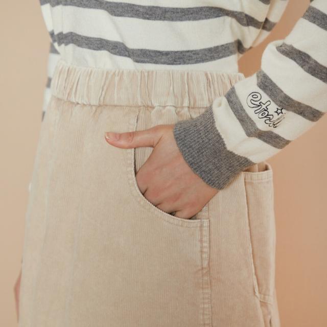 アル・ディ・ラ（AL DI LA）/【洗える】アシッド加工コーデュロイスカート アル・ディ・ラ（AL DI LA）/【洗える】アシッド加工コーデュロイスカート