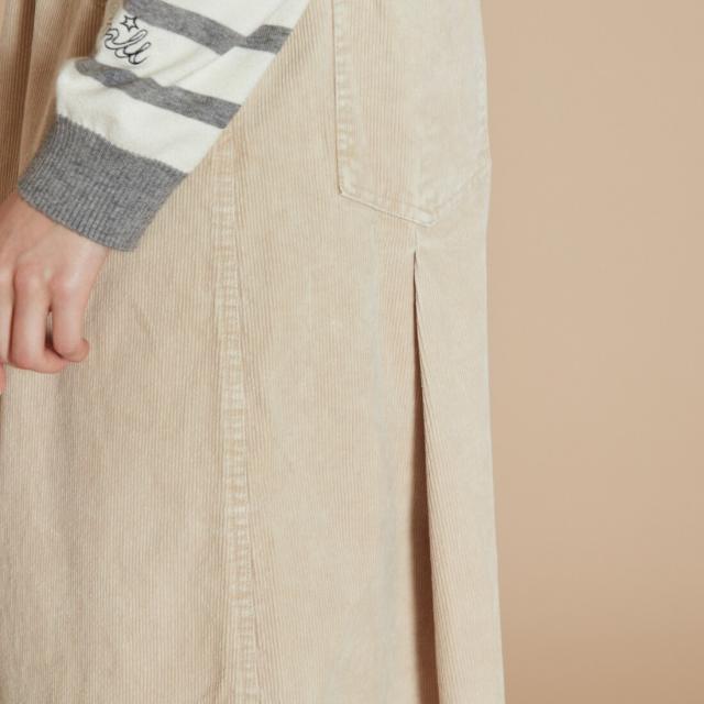 アル・ディ・ラ（AL DI LA）/【洗える】アシッド加工コーデュロイスカート