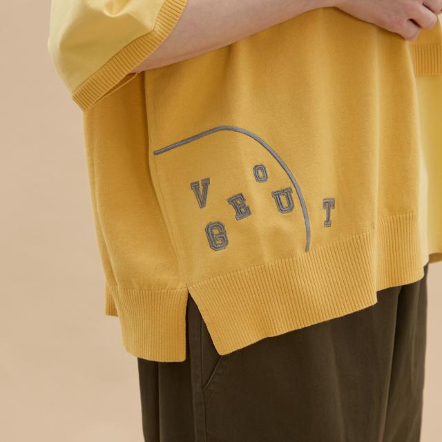 アル・ディ・ラ（AL DI LA）/パッチワーク刺繍入りサマーニット