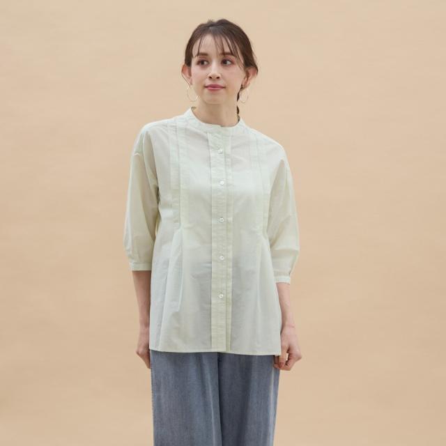 アル・ディ・ラ（AL DI LA）/7分袖タックブラウス アル・ディ・ラ（AL DI LA）/7分袖タックブラウス