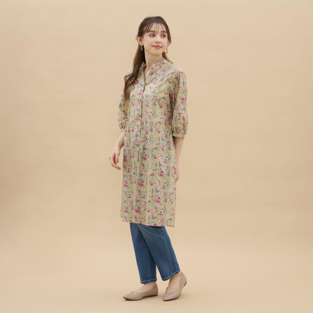 アル・ディ・ラ（AL DI LA）/【洗える】オーガニックコットン花柄前