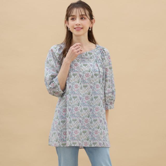 平和屋本店□極上 本場大島紬 200亀甲 南天枝葉丸文 ゑり善扱い 逸品