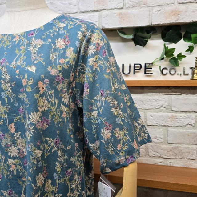 アル・ディ・ラ（AL DI LA）/【洗える】綿麻フラワー柄ワンピース