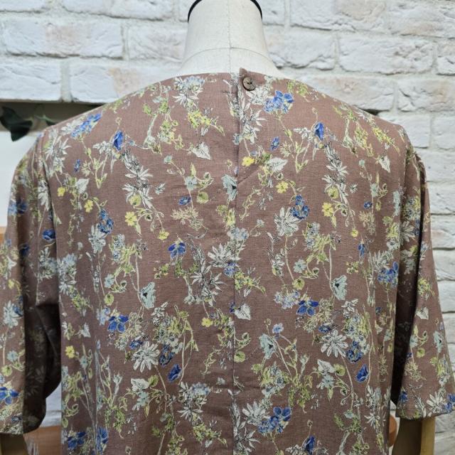 アル・ディ・ラ（AL DI LA）/【洗える】綿麻フラワー柄ワンピース