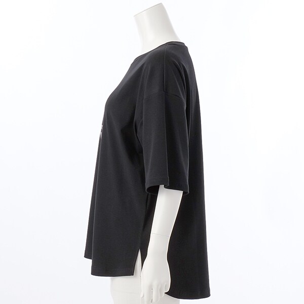 アル・ディ・ラ（AL DI LA）/【洗える】箔プリント猫Tシャツ