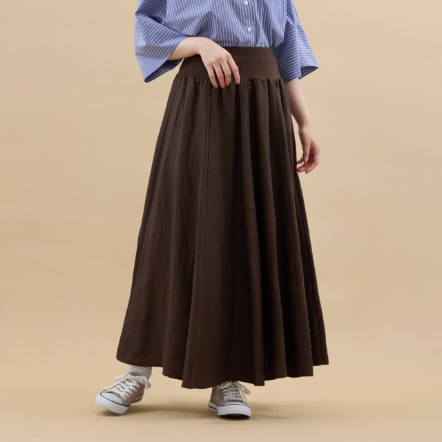 アル・ディ・ラ（AL DI LA）/【洗える】風通しが良く、軽やかな麻レーヨンロングスカート_4