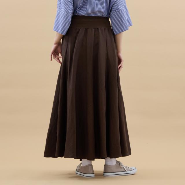 アル・ディ・ラ（AL DI LA）/【洗える】風通しが良く、軽やかな麻レーヨンロングスカート_5