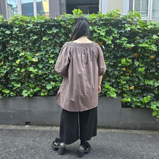 アル・ディ・ラ（AL DI LA）/【綿100】襟ギャザーピンタックゆったり