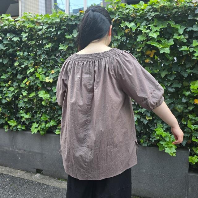 アル・ディ・ラ（AL DI LA）/【綿100】襟ギャザーピンタックゆったりチュニック_11