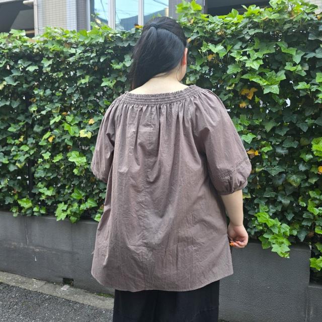 アル・ディ・ラ（AL DI LA）/【綿100】襟ギャザーピンタックゆったりチュニック_9