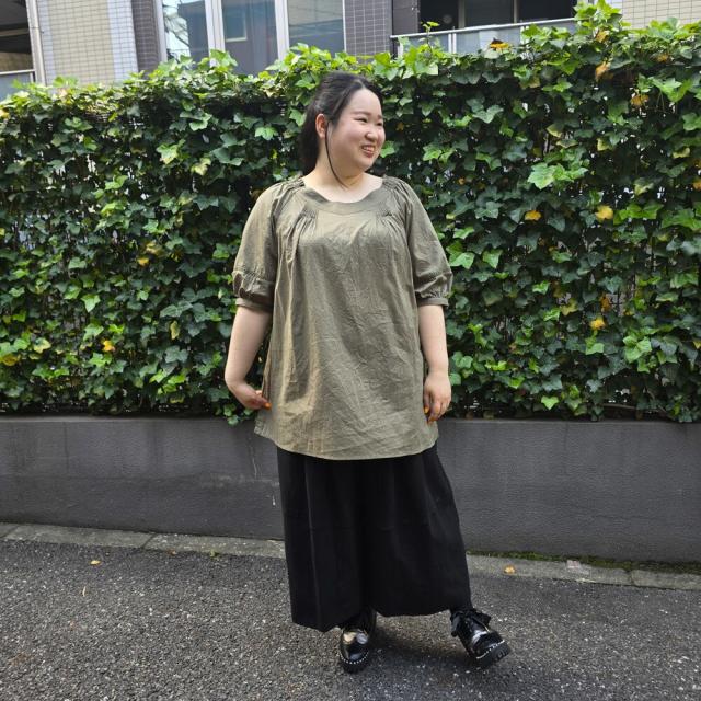 アル・ディ・ラ（AL DI LA）/【綿100】襟ギャザーピンタックゆったりチュニック_18