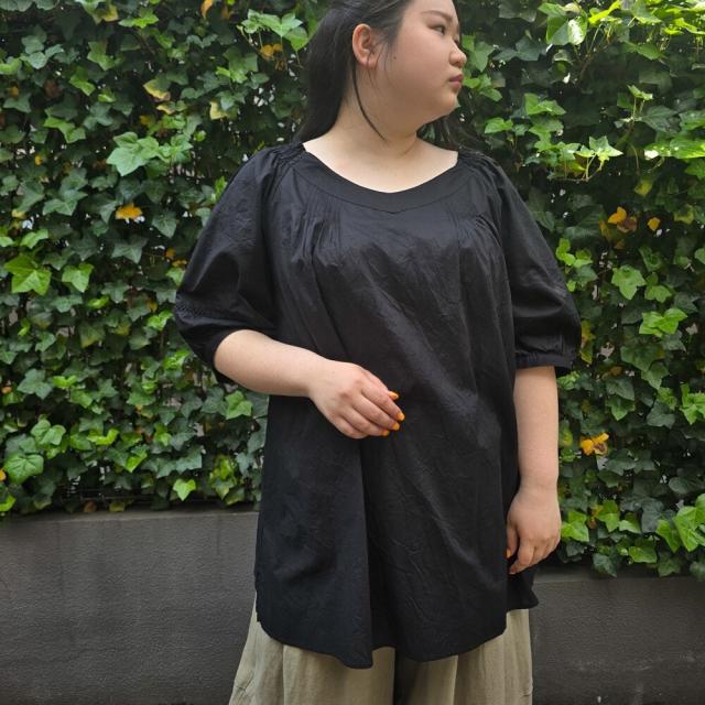 アル・ディ・ラ（AL DI LA）/【綿100】襟ギャザーピンタックゆったり