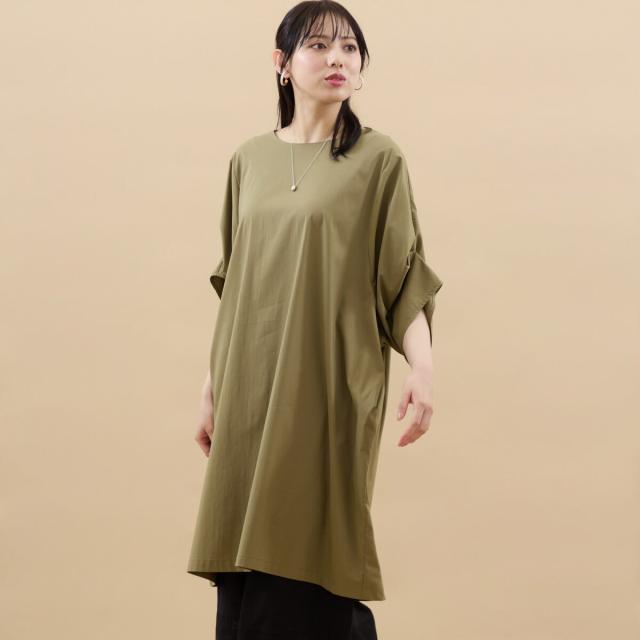 アル・ディ・ラ（AL DI LA）/【洗える】ビックシルエットタックスリーブチュニック